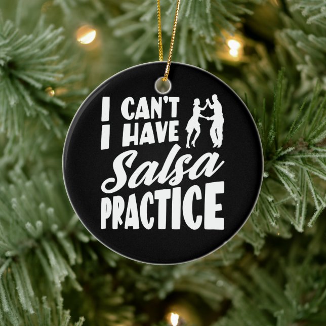Ich kann nicht Salsa mit lateinischen Tänzen Salsa Keramik Ornament (Baum)