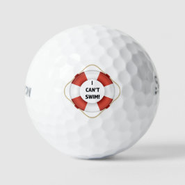 Ich kann nicht schwimmen golfball