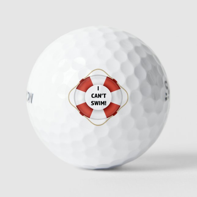 Ich kann nicht schwimmen golfball (Vorderseite)