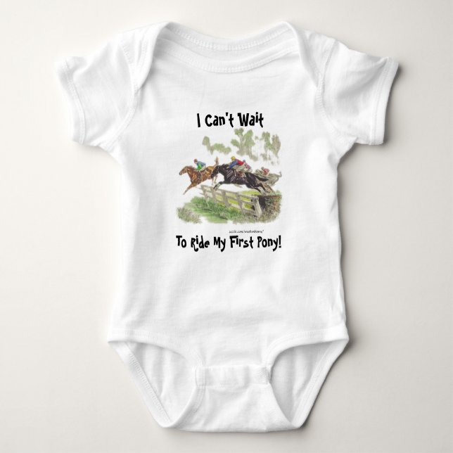 Ich kann nicht warten, um mein erstes Pony zu Baby Strampler (Vorderseite)