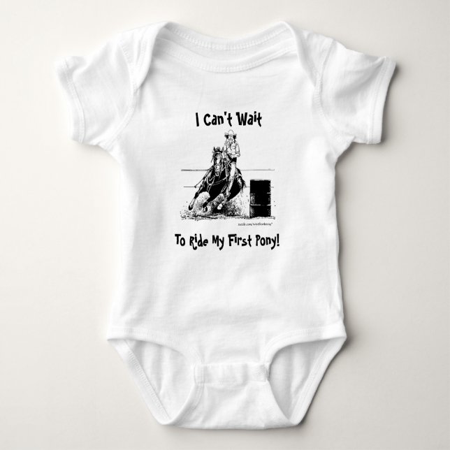 Ich kann nicht warten, um mein erstes Pony zu Baby Strampler (Vorderseite)