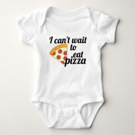 Ich kann nicht warten, um Pizza zu essen Baby Strampler