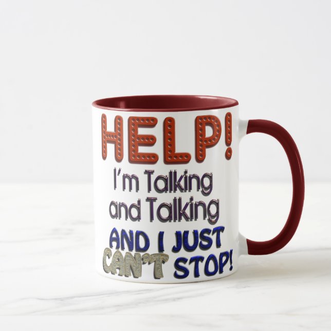Ich kann nicht zu sprechen stoppen tasse (Rechts)