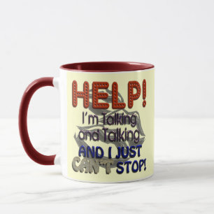 Ich kann nicht zu sprechen stoppen tasse