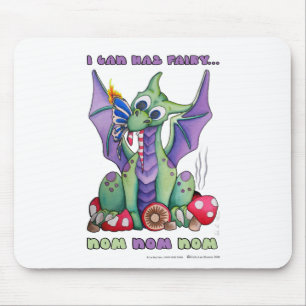 Ich kann niedlicher Babydrache Haz Fee NOM NOM NOM Mousepad