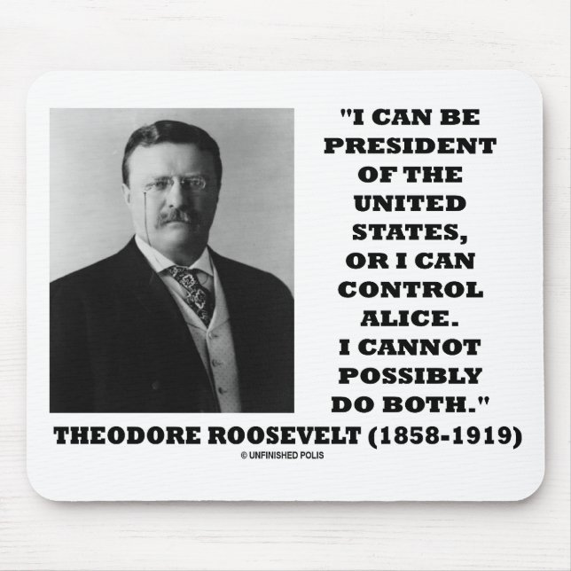 Ich kann Präsident der Vereinigten Staaten oder Mousepad (Vorne)