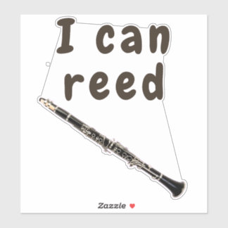 Ich kann Reed: Klarinette Aufkleber