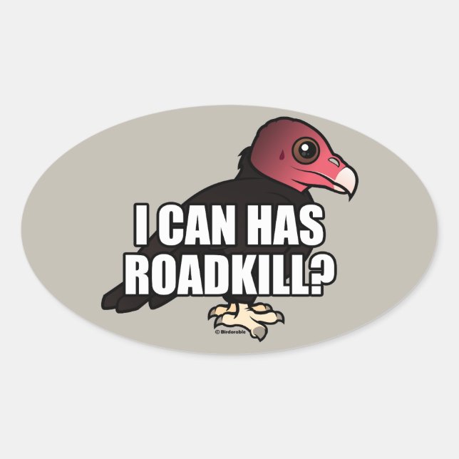 Ich kann Roadkill haben? Ovaler Aufkleber (Vorderseite)