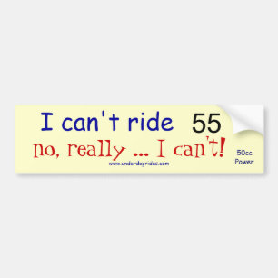 Ich kann Roller 55 nicht reiten Autoaufkleber