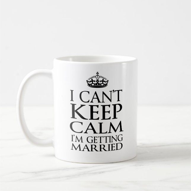 Ich kann Ruhe nicht behalten, die ich verheiratet Kaffeetasse (Links)