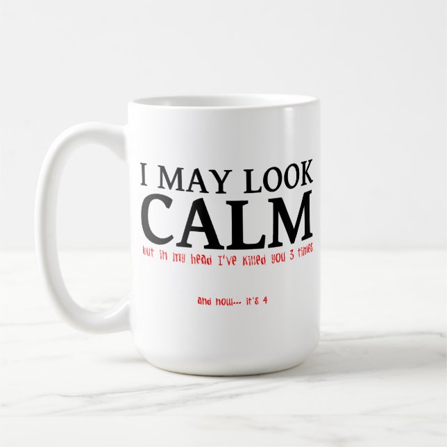 Ich kann ruhige lustige Tasse schauen (Links)