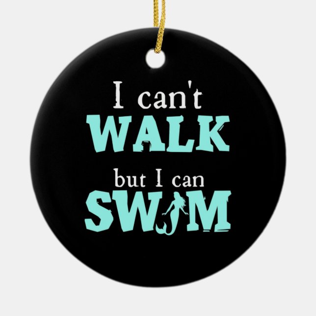 Ich kann schwimmen keramik ornament (Vorne)
