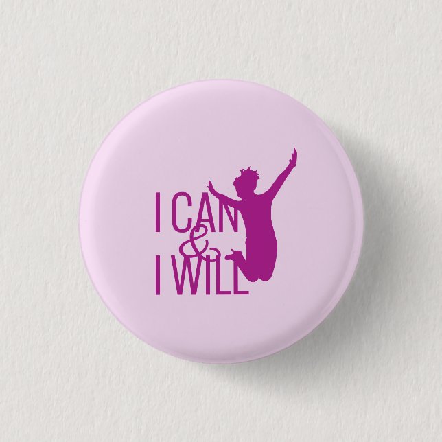 Ich kann und ich werde Lady Jumper Button (Vorderseite)
