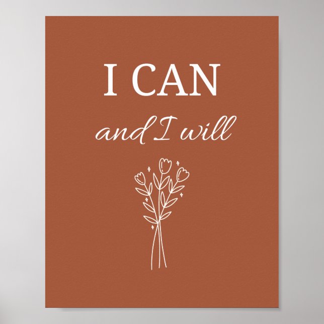 Ich kann und werde Inspiration Poster (Vorne)