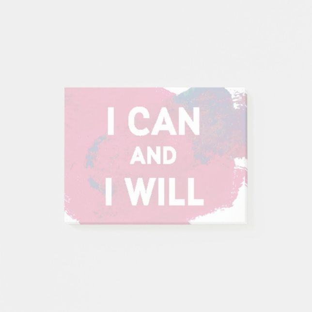 Ich kann und werde post-it klebezettel (Vorderseite)