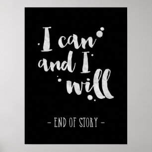 Ich kann und will - inspirierendes Poster