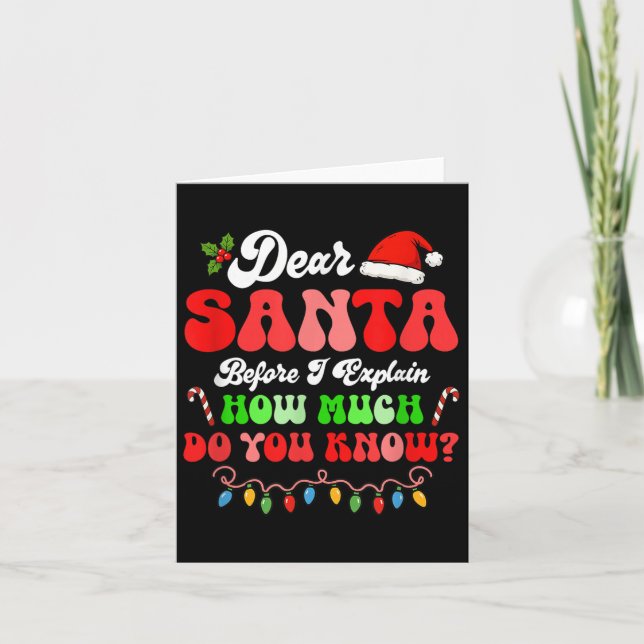 Ich kann Weihnachten farbenfrohe Lichter Weihnacht Karte (Vorderseite)
