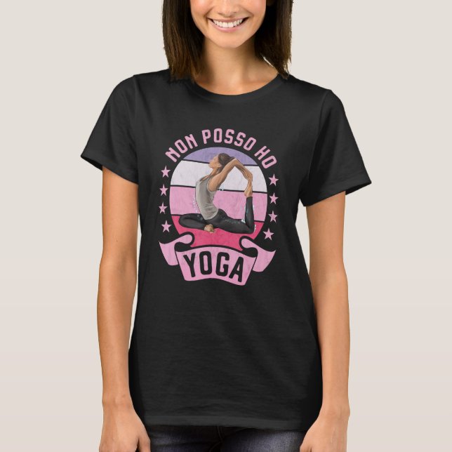 Ich kann Yoga Pilates Frau schöne Fitness T-Shirt (Vorderseite)