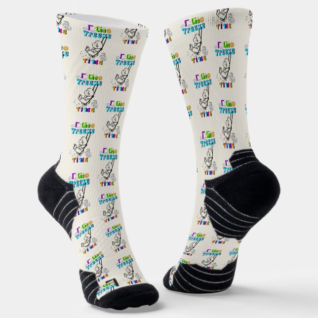 Ich kann Zeit einfrieren Socken (Gewinkelt)