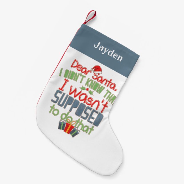 Ich kannte Weihnachten nicht Personalisiert Kleiner Weihnachtsstrumpf (Vorderansicht (hängend))
