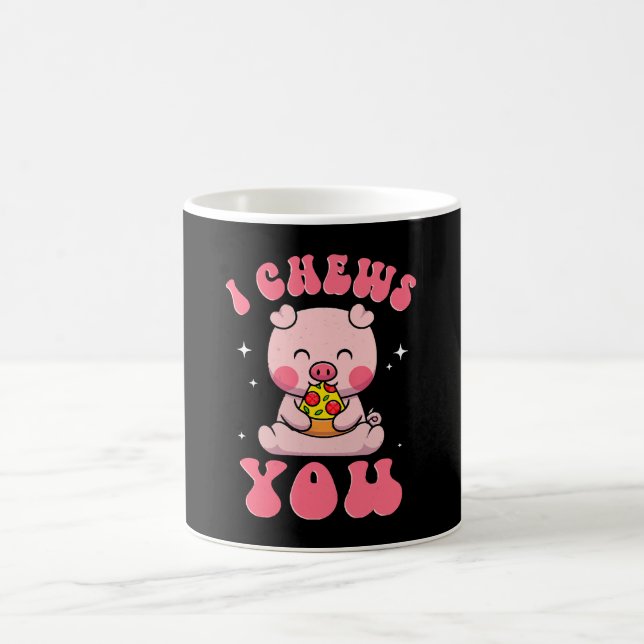 Ich kaue dir Pizza Kaffeetasse (Mittel)