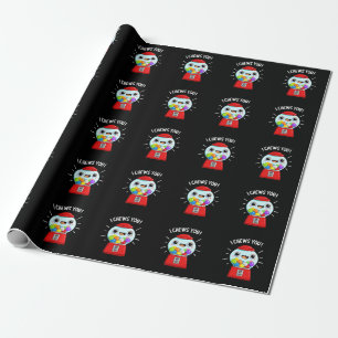 Ich kauen dir die lustige Gumball Maschine Pun Dar Geschenkpapier