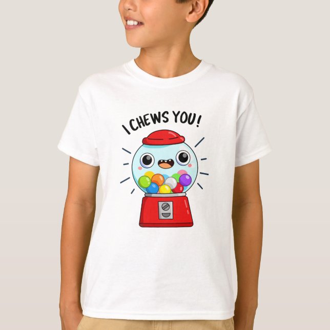 Ich kauen dir einen lustigen Gummiball-Maschinenpu T-Shirt (Vorderseite)