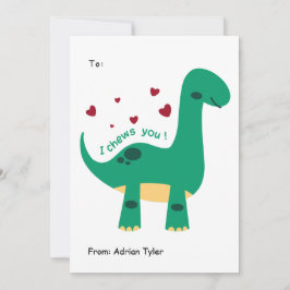 Ich kauen Sie Niedlich Dinosaur-Valentinstag Feiertagskarte