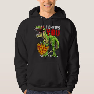 Ich kauen Sie T Rex Dinosaurier Pizza Valentinstag Hoodie