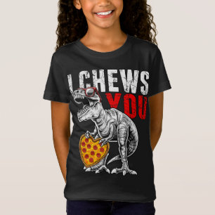 Ich kauen Sie T Rex Dinosaurier Valentinstag Pizza T-Shirt