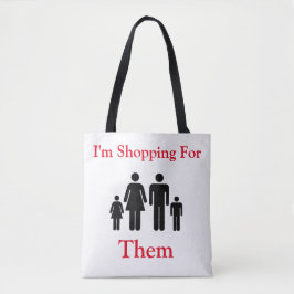 Ich kaufe für sie, Foto für eine Familie Tasche