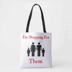 Ich kaufe für sie, Foto für eine Familie Tasche