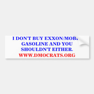 ICH KAUFE KEIN EXXON/MOBIL-GASOLINSTICKER AUTOAUFKLEBER