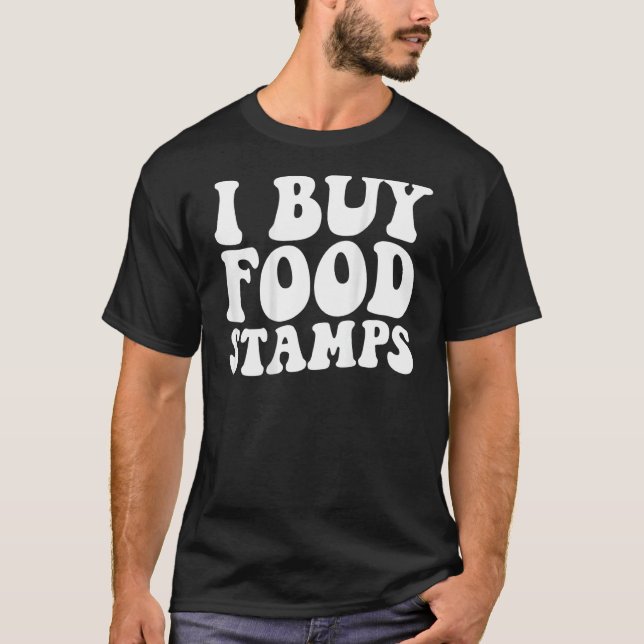 Ich kaufe Nahrungsmittel-Briefmarke 2 T-Shirt (Vorderseite)