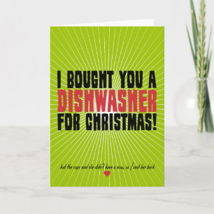 Ich kaufte Sie eine Spülmaschine für Weihnachten