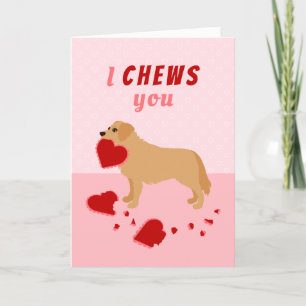 Ich kecke dich Golden Retriever Valentinstag Feiertagskarte