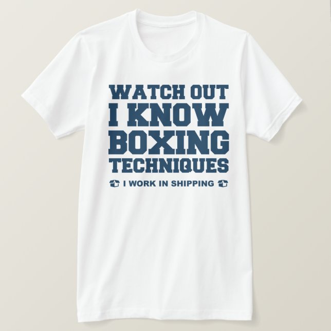 Ich kenne Boxtechniken T-Shirt (Design vorne)