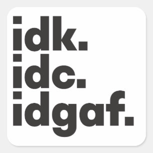 Ich kenne die versteckte Botschaft des Funny Spric Quadratischer Aufkleber