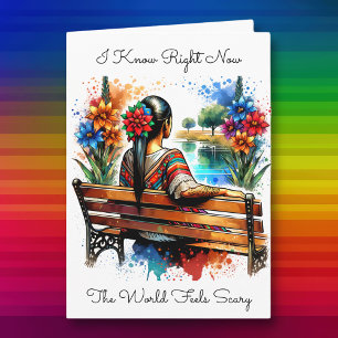 Ich kenne die Welt Beängstigend   Freundschaft Karte