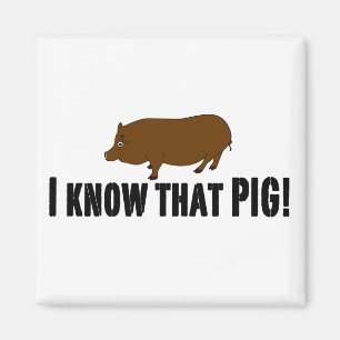 Ich kenne dieses Schwein Magnet