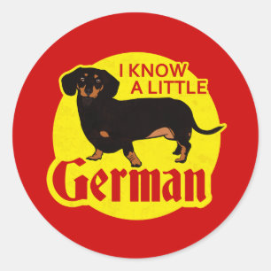 Ich kenne ein bisschen Deutsch Runder Aufkleber