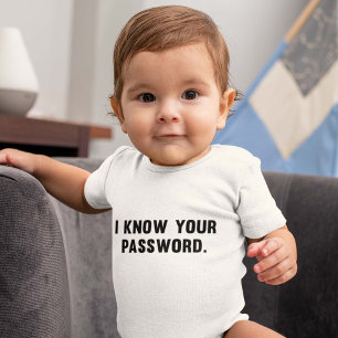 Ich kenne Ihr Kennwort Baby Strampler