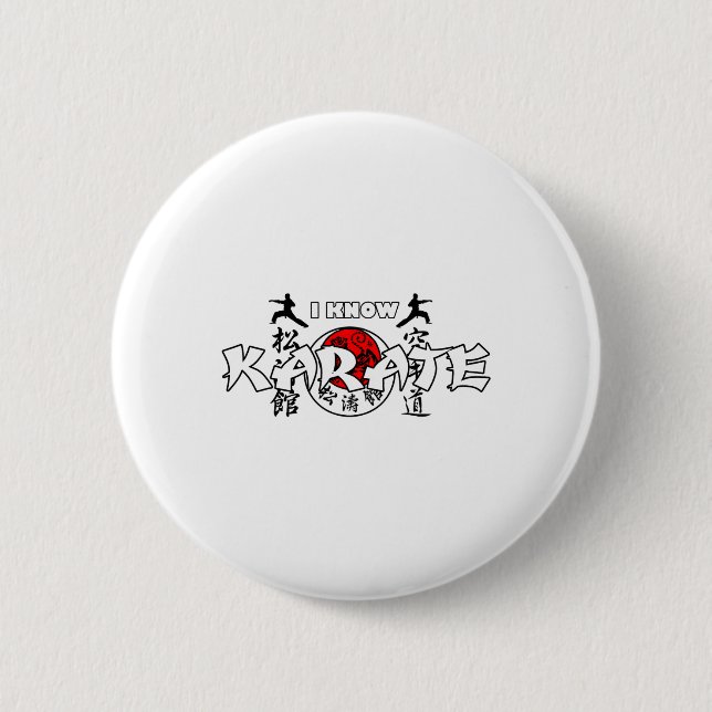 Ich kenne Japanische Karate Button (Vorderseite)