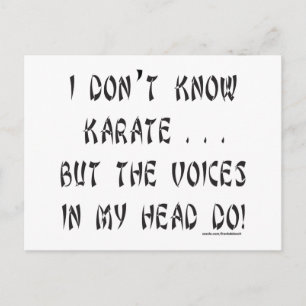 ICH KENNE KARATE T - SHIRT UND GIFTS NICHT POSTKARTE