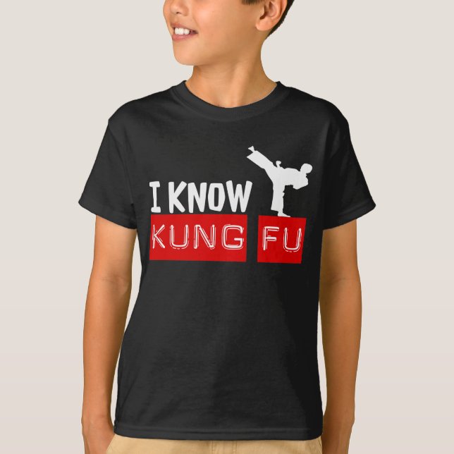 Ich kenne KUNG FU Grafisches T-Shirt (Vorderseite)