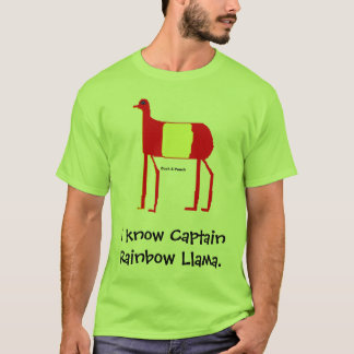 Ich kenne Lama Kapitän-Rainbow T-Shirt