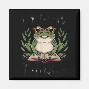 Ich kenne lustige Dinge Buchliebhaber Frosch Humor Magnet