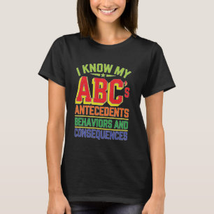 Ich kenne meine ABCs Vorläufer Verhaltensweisen Ko T-Shirt