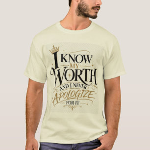 Ich kenne meinen Wert Selbstbewusstseinskrone Zita T-Shirt