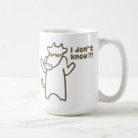 Ich kenne nicht Cartoon-Kuh-Tasse